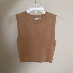 Zara Knitwear Cropped Tank